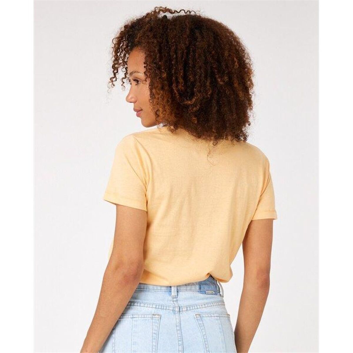 Damen T-Shirt Rip Curl Crew Neck Beige - Mode & Accessoires