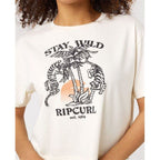 Damen T Shirt Rip Curl Stay Wild Weiß - Mode & Accessoires
