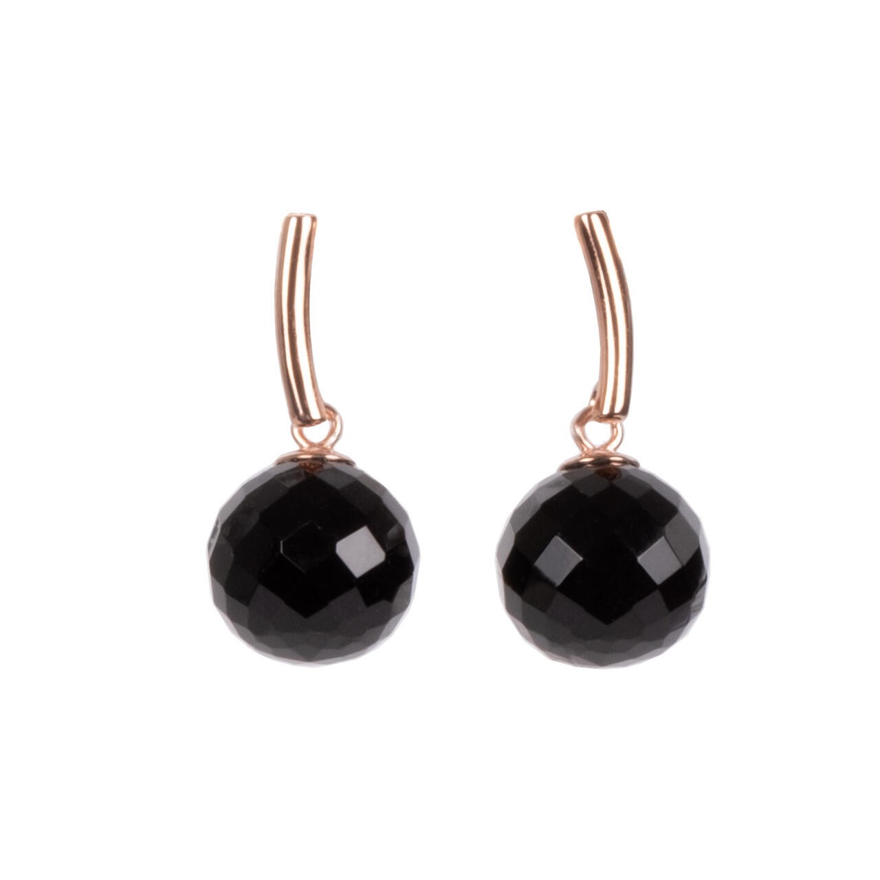 DayCharm Onyx Ohrringe – Roségold und Silber – Produktansicht 2