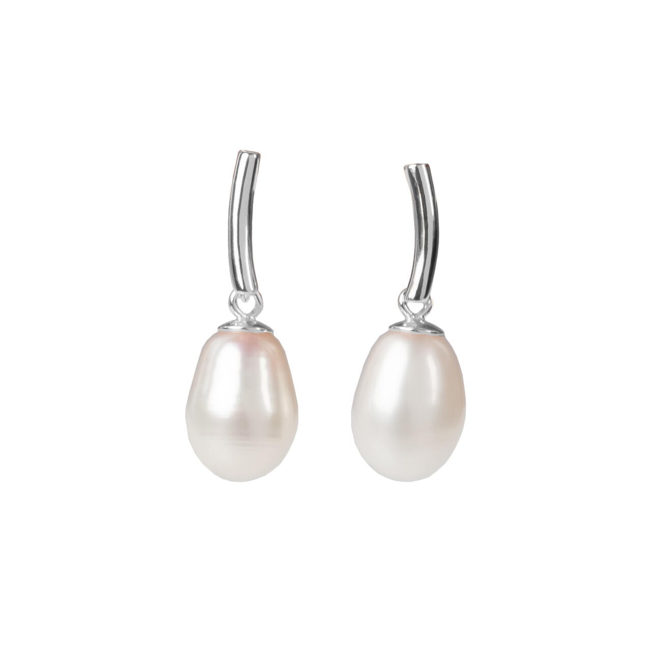 DayCharm Pearl Drop Ohrringe – Roségold und Silber – Produktansicht 2