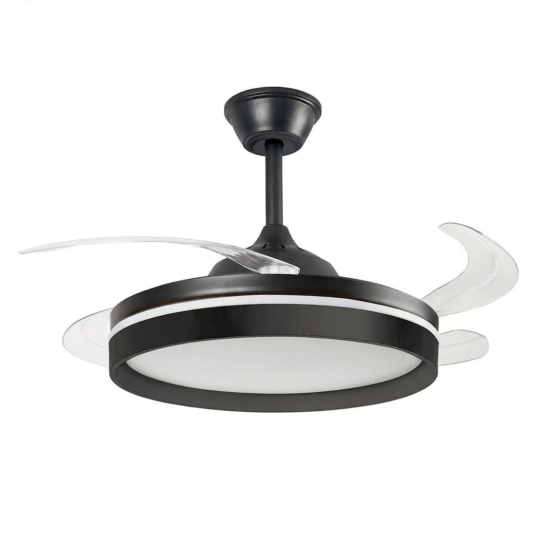 Deckenventilator mit LED-Licht, 4 einziehbaren Flügeln und Fernbedienung – Detailansicht 5
