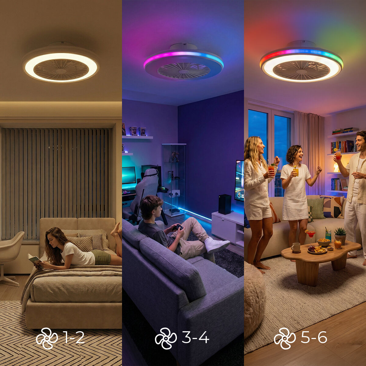 Deckenventilator Nexory Innovagoods Fernbedienung RGB
