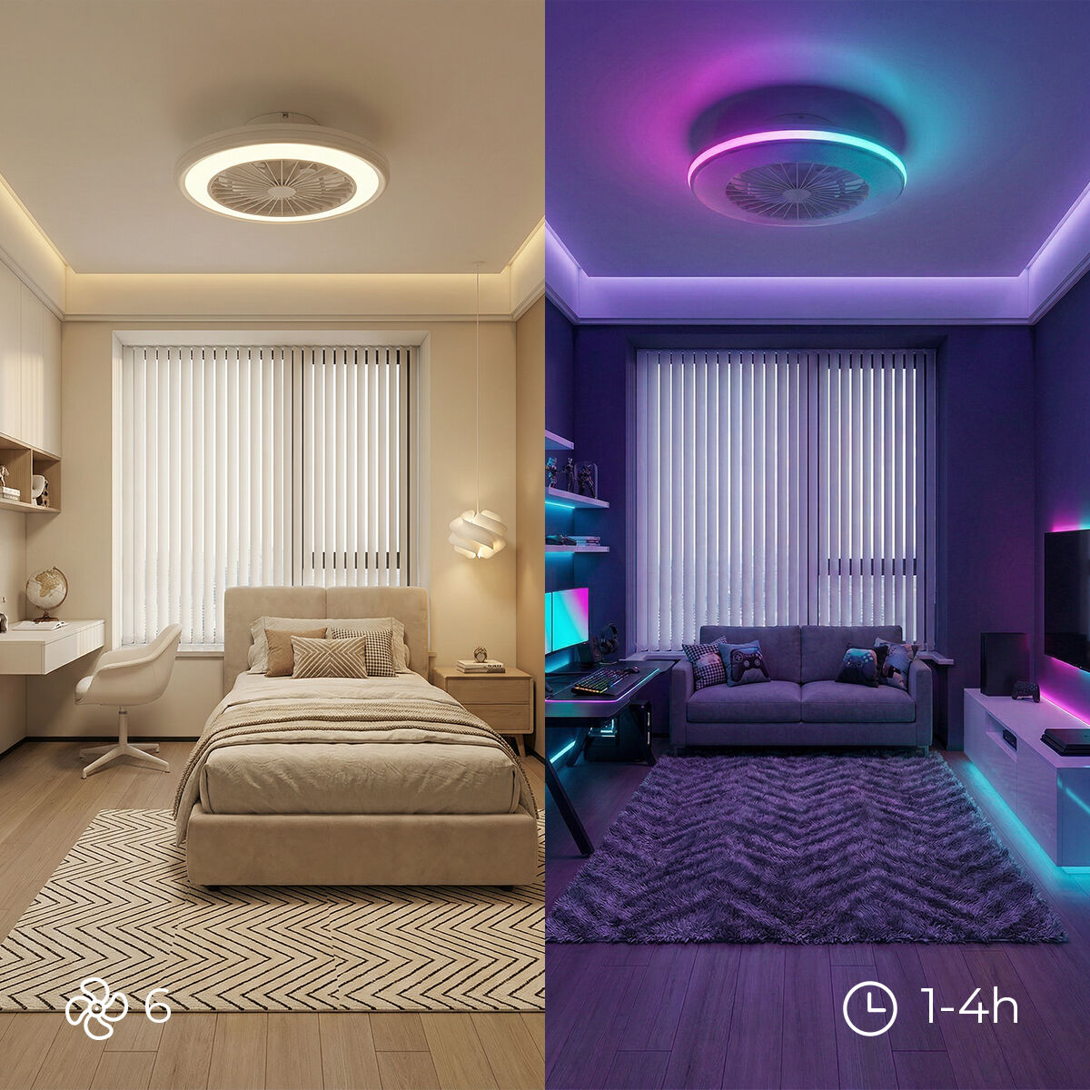 Deckenventilator Nexory Innovagoods Fernbedienung RGB