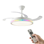 Deckenventilator RGB LED Licht einziehbare Flügel