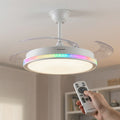 Deckenventilator RGB LED Licht einziehbare Flügel