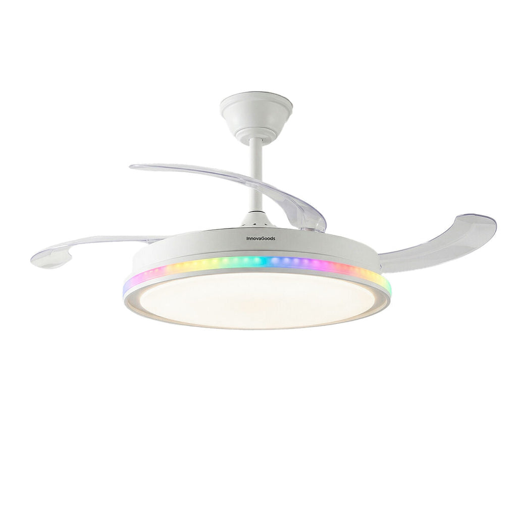 Deckenventilator RGB LED Licht einziehbare Flügel