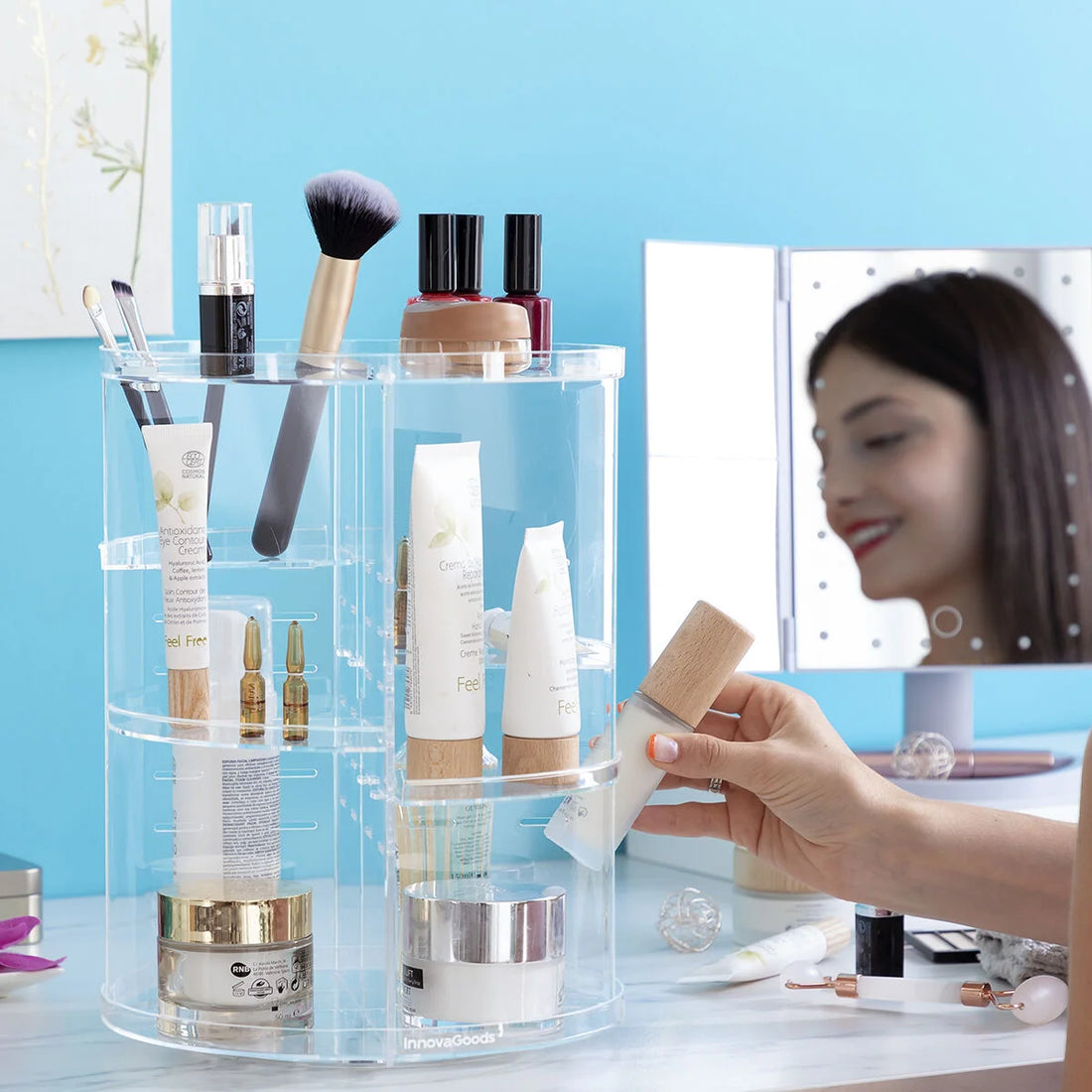Drehbarer Make-up Organizer Rolkup – Detailansicht 2
