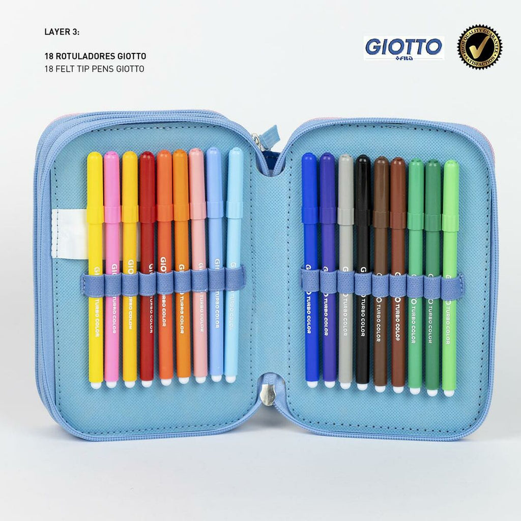 Dreifaches Federmäppchen Stitch Rosa kaufen - Neuheiten