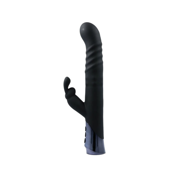 Dual Stimulationsvibrator Silberfarben – Silikon wasserfest - Erotik Shop