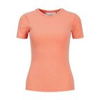 Damen T Shirt Jack Jones Jxfrankie Wash Ss Orange - Mode & Accessoires