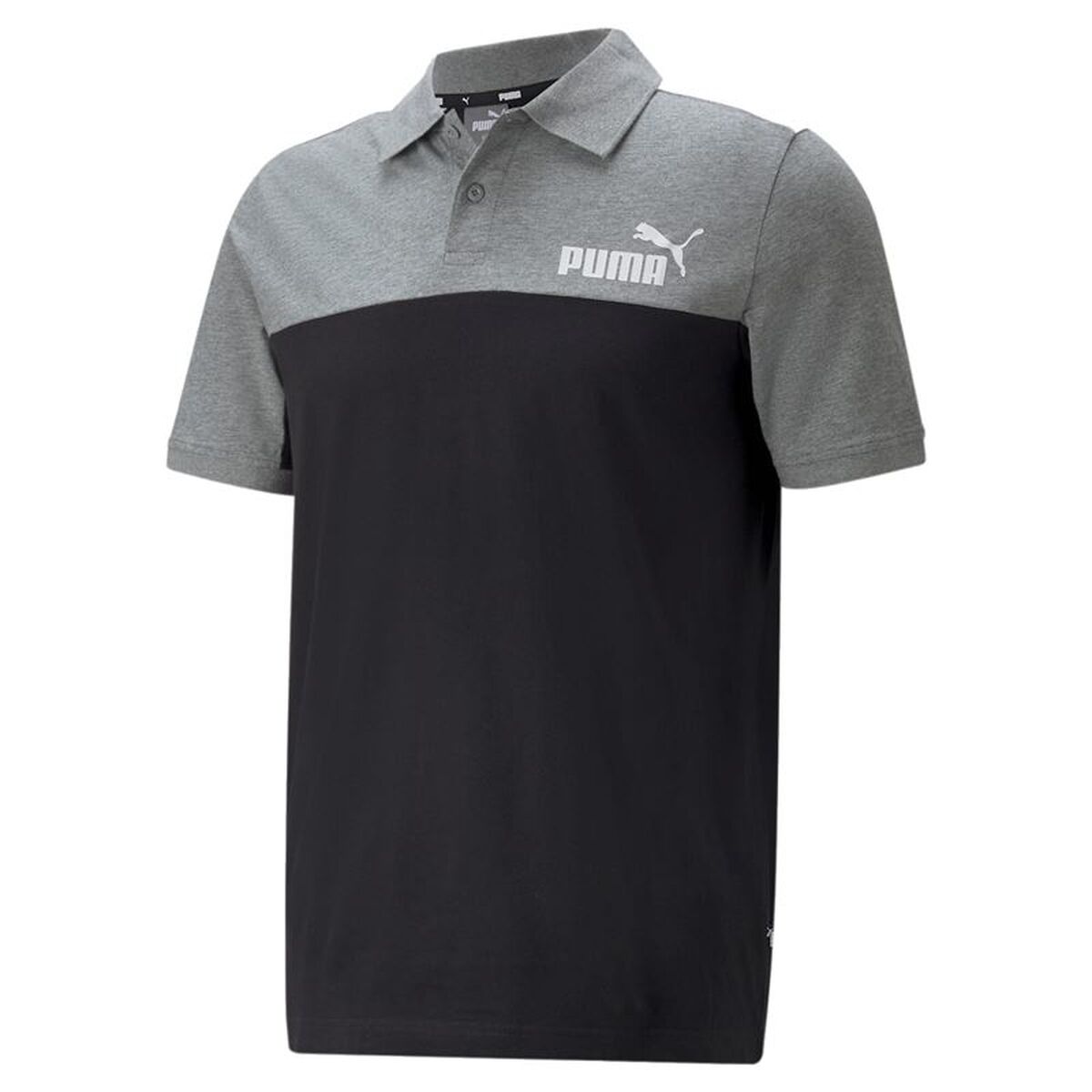 Herren Kurzarm Poloshirt Puma 84800401 Hellgrau S - Mode & Accessoires