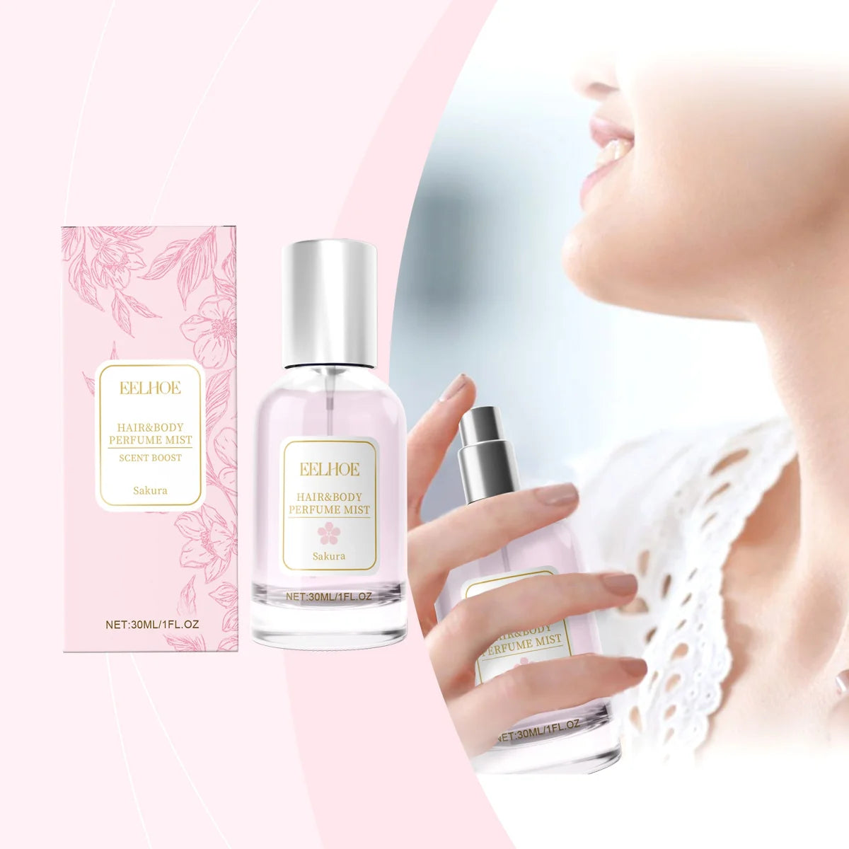 EELHOE Cherry Blossom Body Hair Eau De Parfum Spra Natural Niche Eau De Parfum Spray