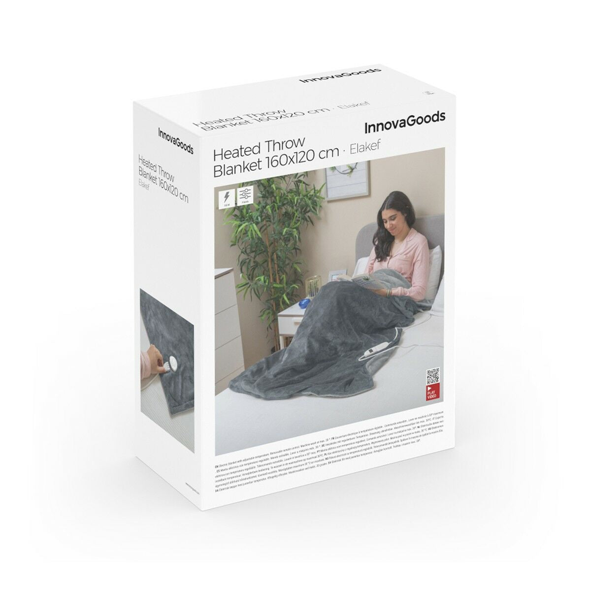 Elektrische Abdeckung Elakef InnovaGoods Grau 120x160cm