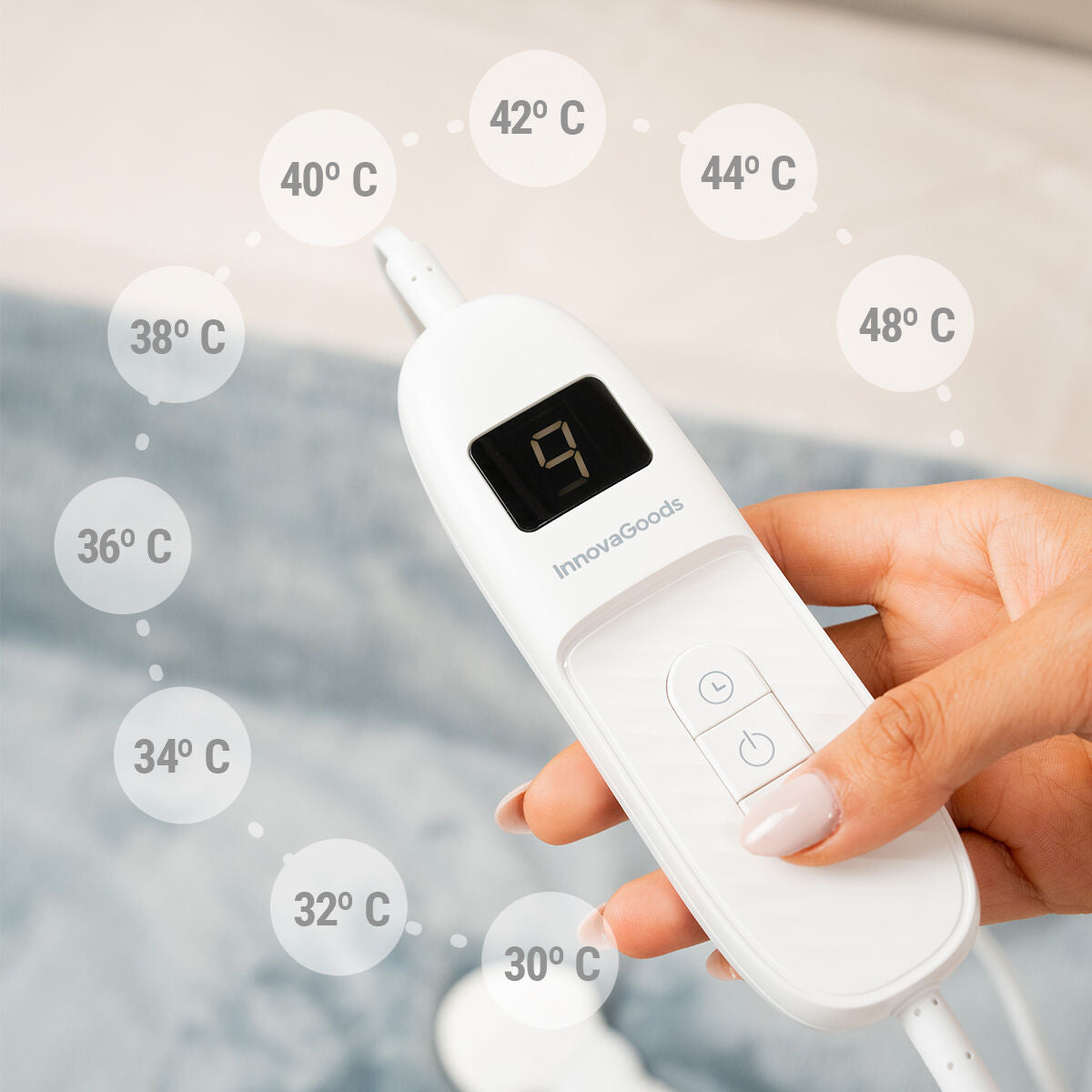 Elektrische Abdeckung Heklet Innovagoods Weiß Grau 160W