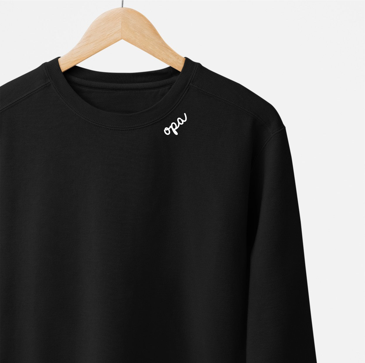 Bio-Baumwoll-Sweatshirt mit besticktem Kragen "Opa" (DE) – Produktansicht 2