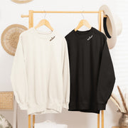 Bio-Baumwoll-Sweatshirt mit besticktem Kragen "Vater" (DE)