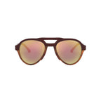 Emporio Armani Herren Sonnenbrille EA4128-57494Z mit UV-Schutz und rosafarbenen Linsen