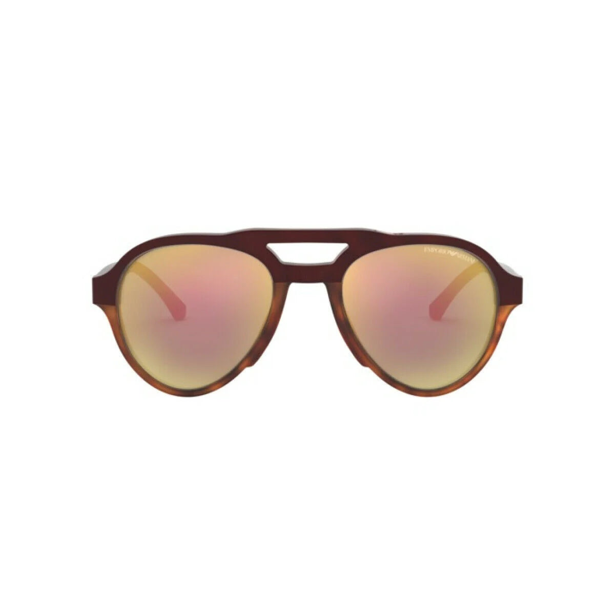 Emporio Armani Herren Sonnenbrille EA4128-57494Z mit UV-Schutz und rosafarbenen Linsen