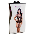 Erotisches Spitzen Set Schwarz Grau S Pleasures