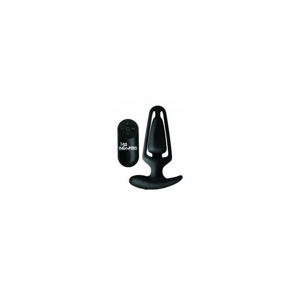 Erregender XR Schwarz Silikon Anal-Vibrator mit Vibration - Erotik Shop