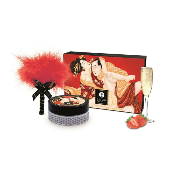Essbarer Körperpuder Shunga Champagne Strawberries 75g - Neuheiten