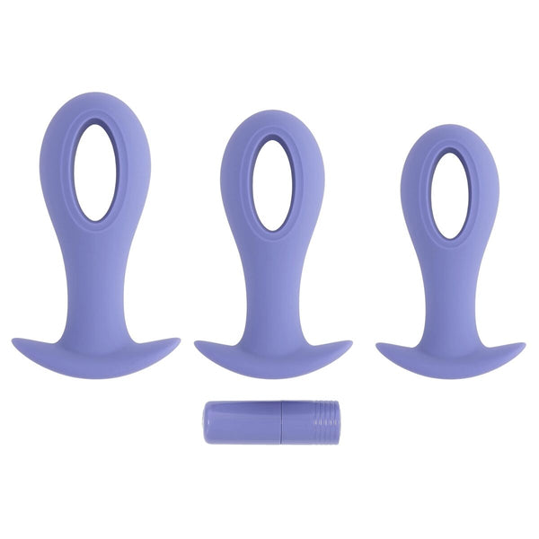 Evolved Lila Analplug Set – 3-teilig lila wasserfest - Erotik Shop
