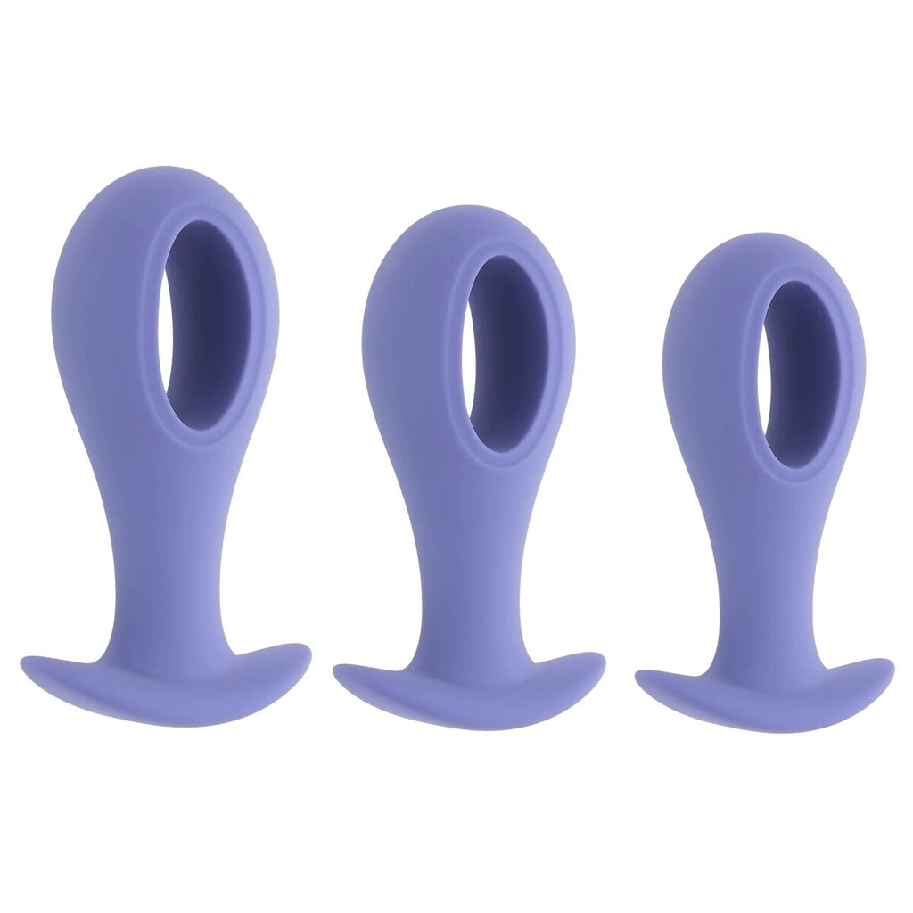 Evolved Lila Analplug Set – 3-teilig lila wasserfest - Erotik Shop