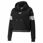Damen Sweater Kapuze Puma Power Fl Schwarz - Mode & Accessoires