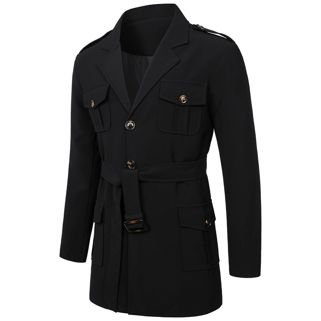 Herren Outdoor-Trenchcoat, mittellang
