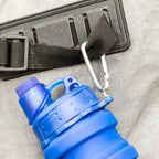 Faltbare Silikonflasche InnovaGoods für Unterwegs Blau