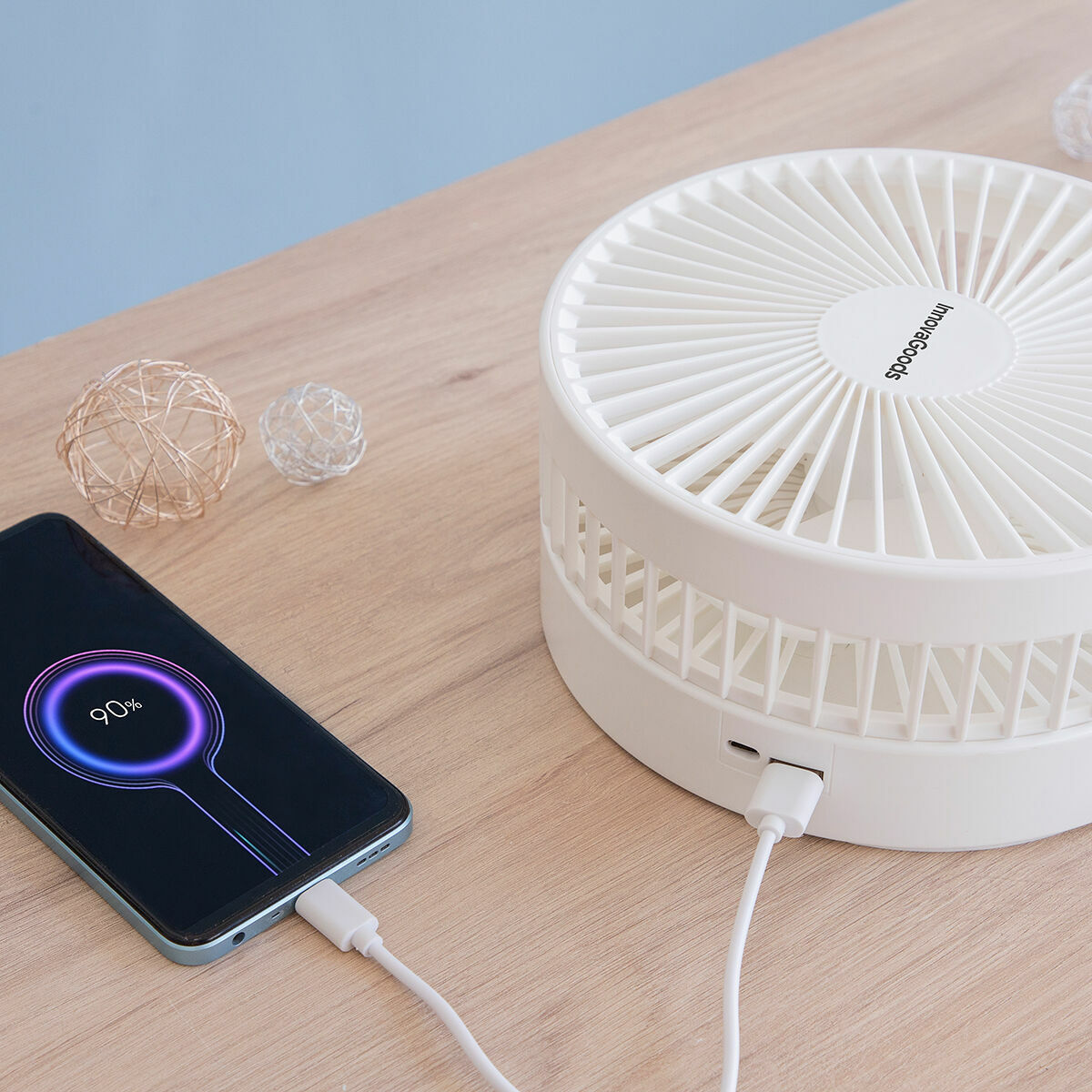 Faltbarer wiederaufladbarer 3-in-1 Ventilator 7200 mAh