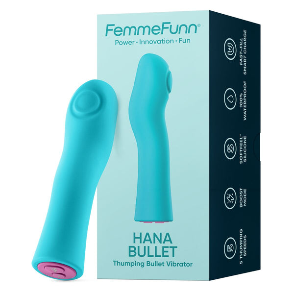 FemmeFunn Mini Vibrator Blau - Wasserfest Silikon Aufladbar - Erotik Shop