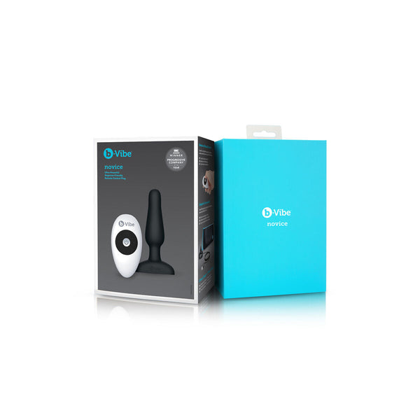 Fernbedienbarer Analplug B-Vibe NOVICE Schwarz aus Silikon - Erotik Shop
