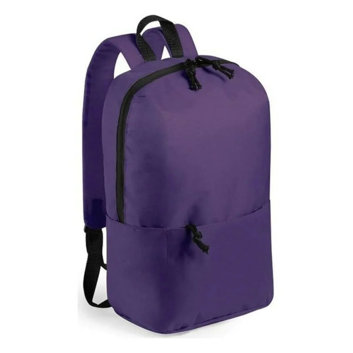 Lila Freizeitrucksack mit Frontfach, Tragegriff und verstellbaren Schultergurten