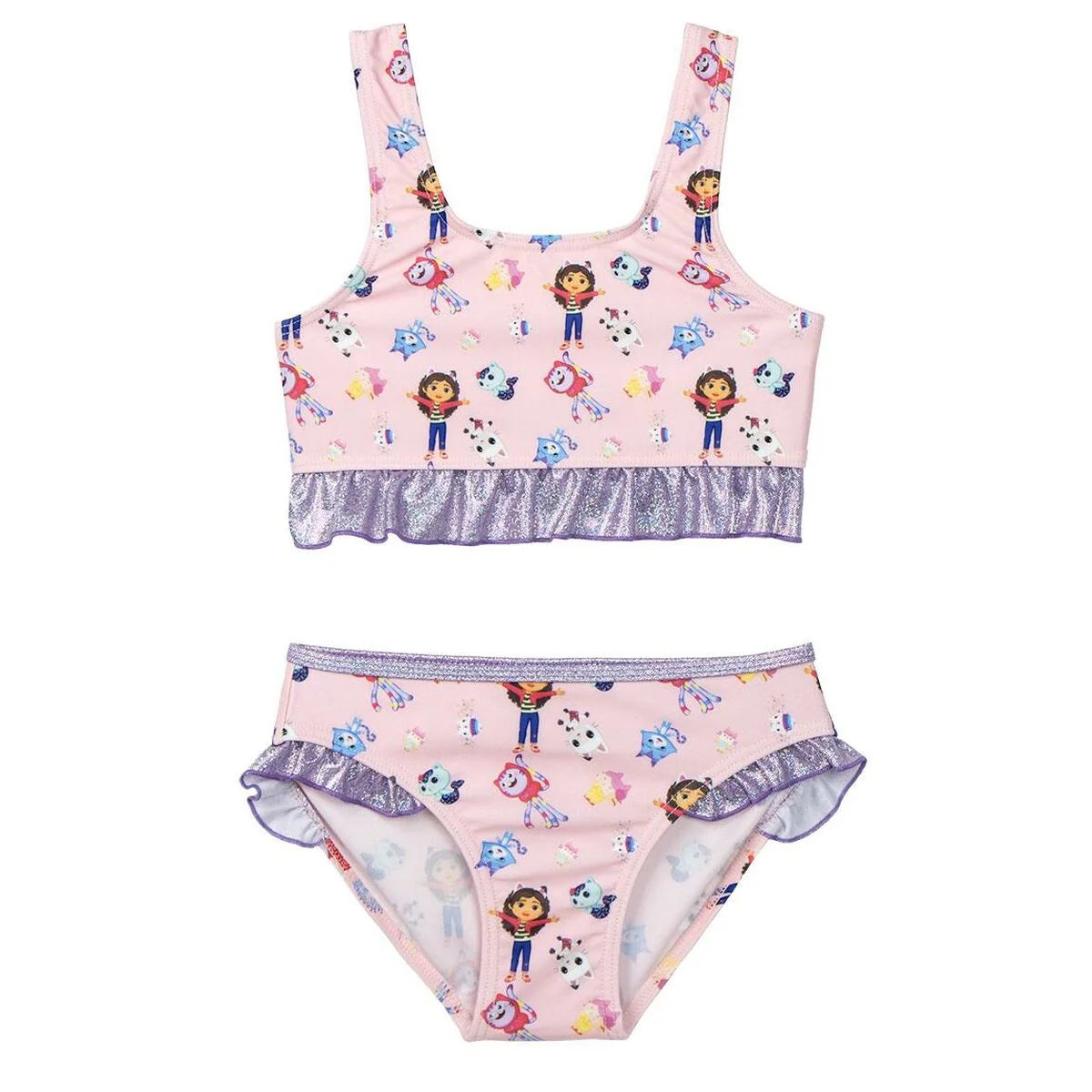 Gabby's Dollhouse Kinder-Bikini in Rosa mit Figurenprint