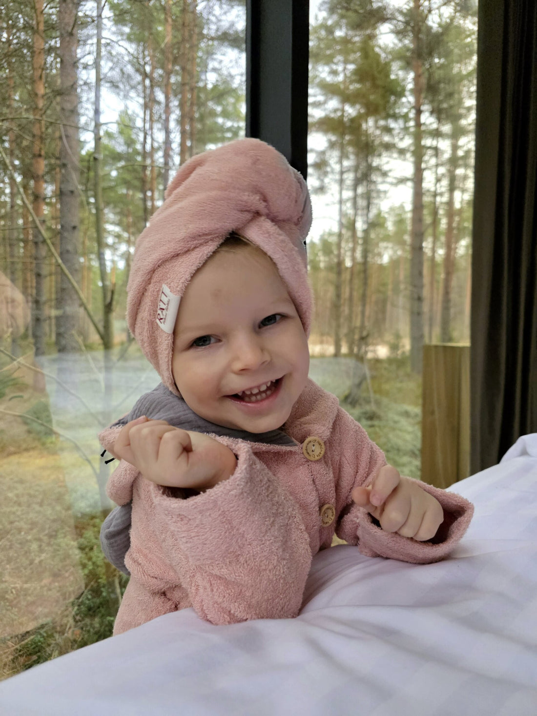 Haarturban für Damen – Bambus-Frottee – Detailansicht 1