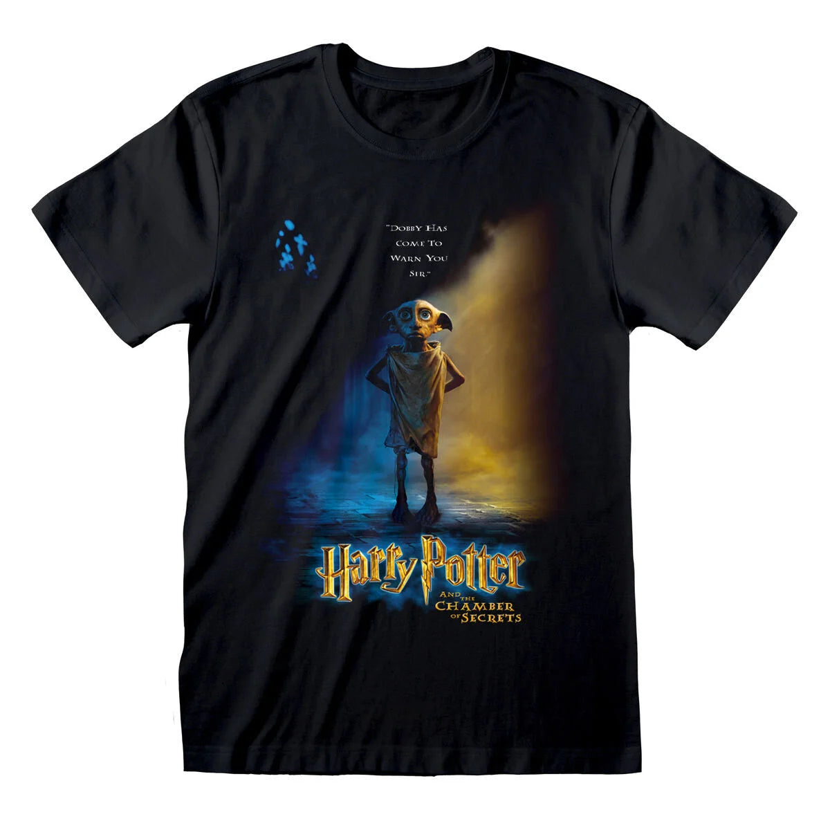 Schwarzes Harry Potter Dobby Unisex-T-Shirt mit Frontgrafik