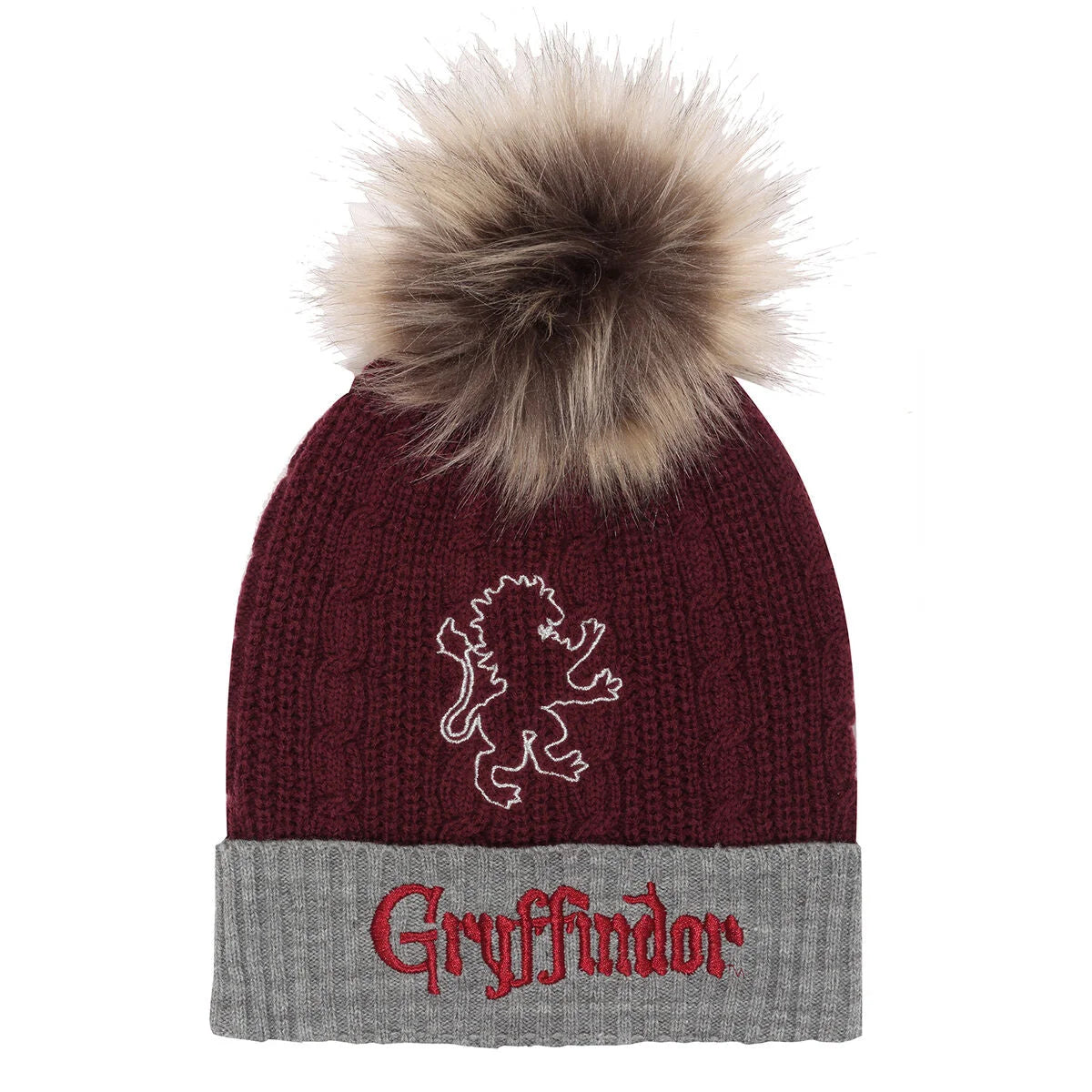 Harry Potter Gryffindor Pompon-Beanie – Burgunderrot