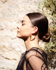 Helena Hoops Ohrringe – Roségold und Silber