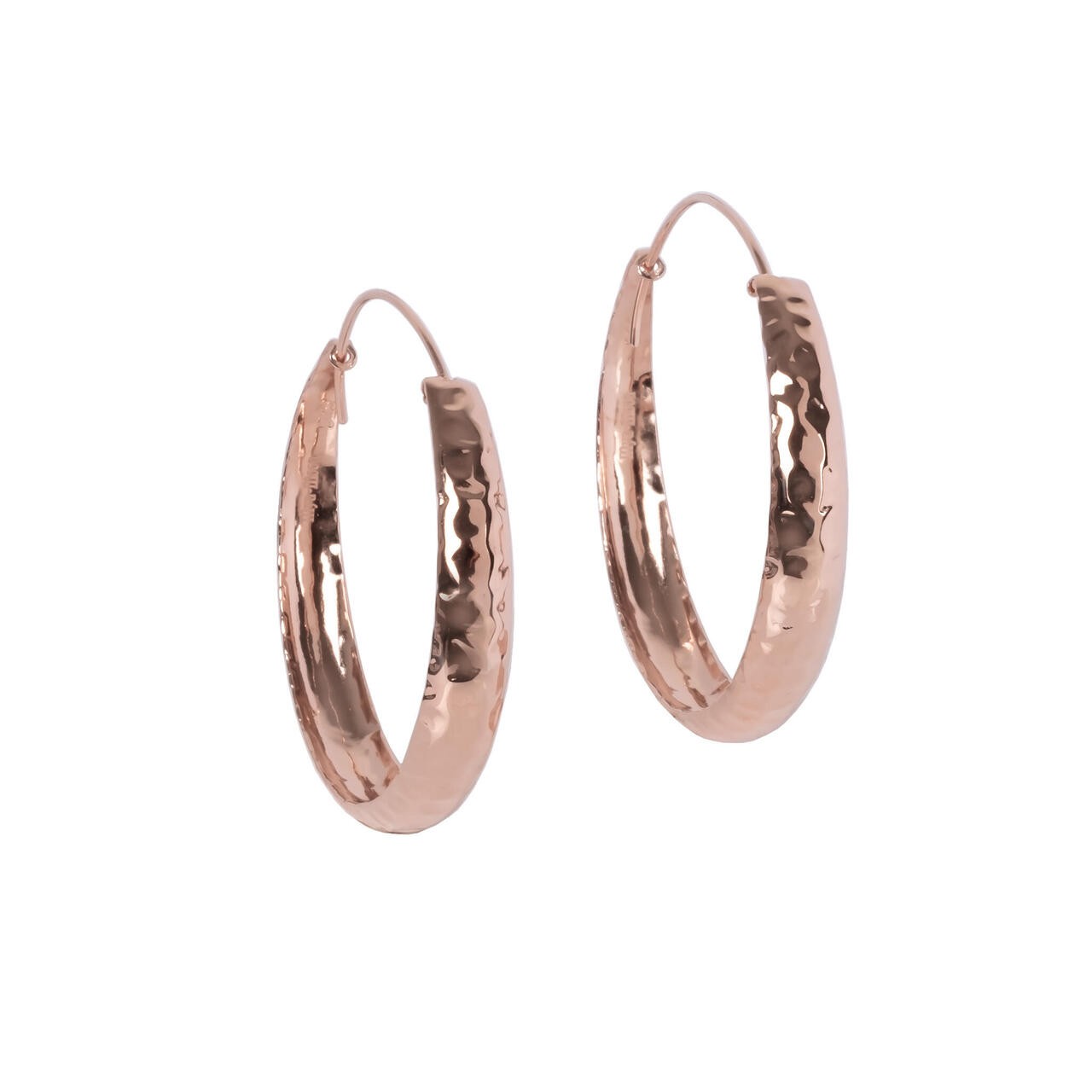Helena Hoops Ohrringe – Roségold und Silber – Produktansicht 2