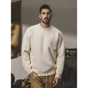 Herren Basic-Strickpullover mit Rundhals
