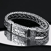 Herren breites Flechtarmband im Vintage-Look