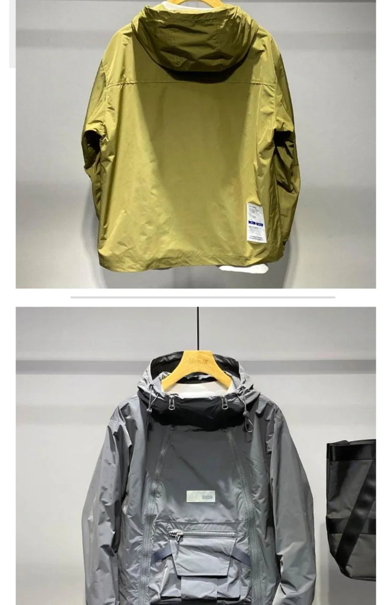 Herren Cargo-Sportjacke mit Doppelreißverschluss – Detailansicht 2