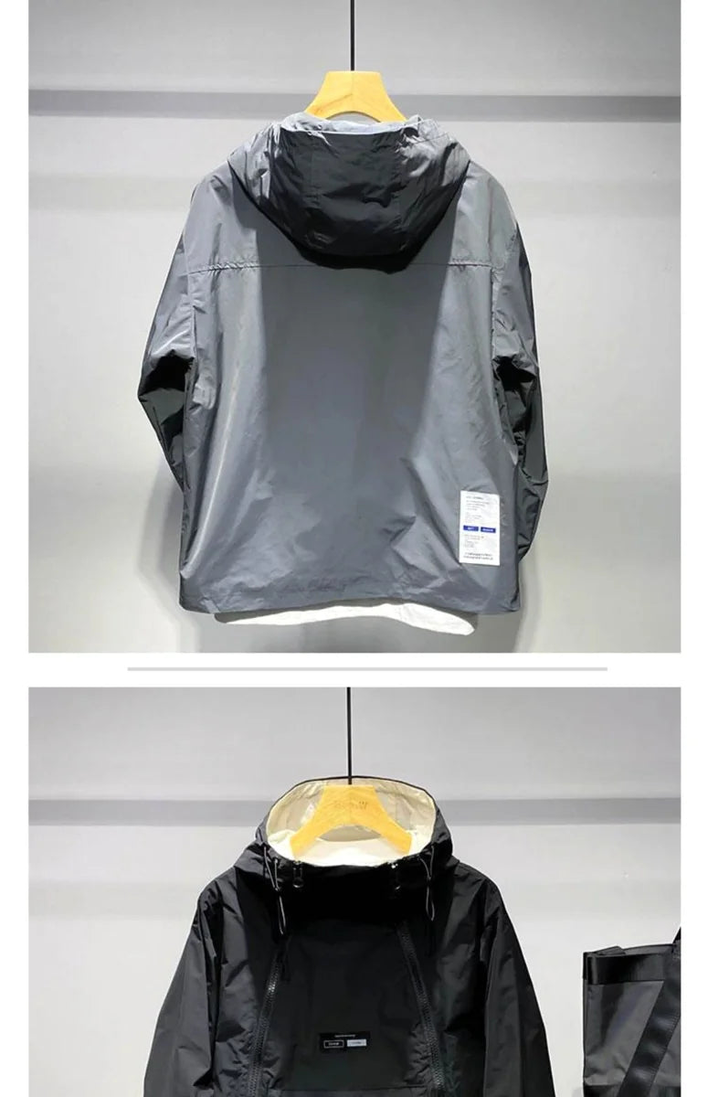 Herren Cargo-Sportjacke mit Doppelreißverschluss – Detailansicht 4