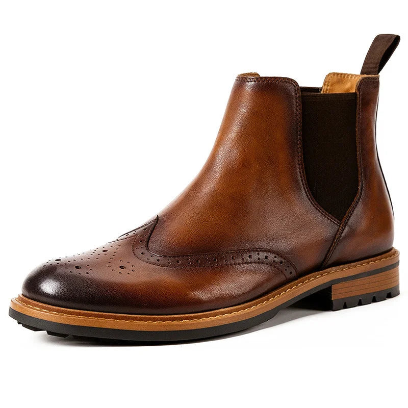 Herren Retro-Chelsea-Boots aus Rindsleder