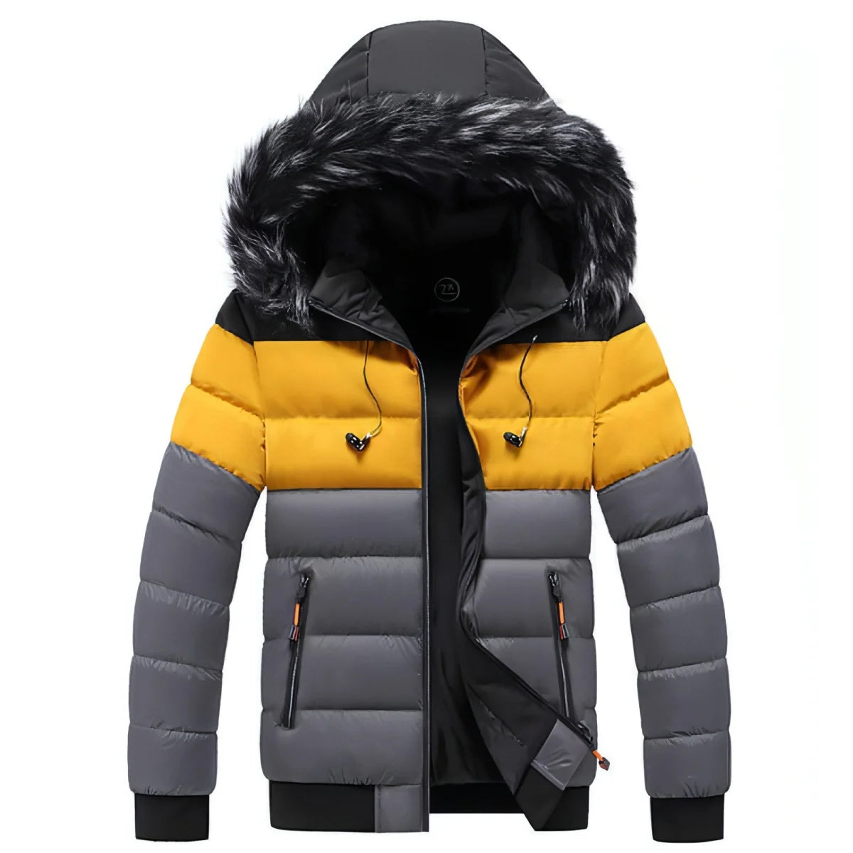 Herren Daunenjacke mit Colorblock-Design