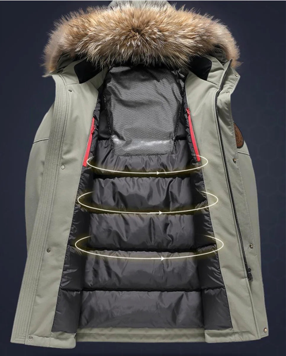 Herren Daunenjacke, leicht & wasserabweisend – Detailansicht 3