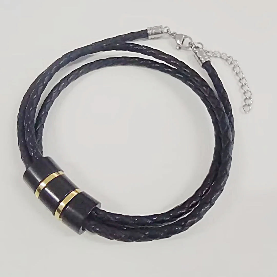 Men's Braided Leather Cord Bracelet