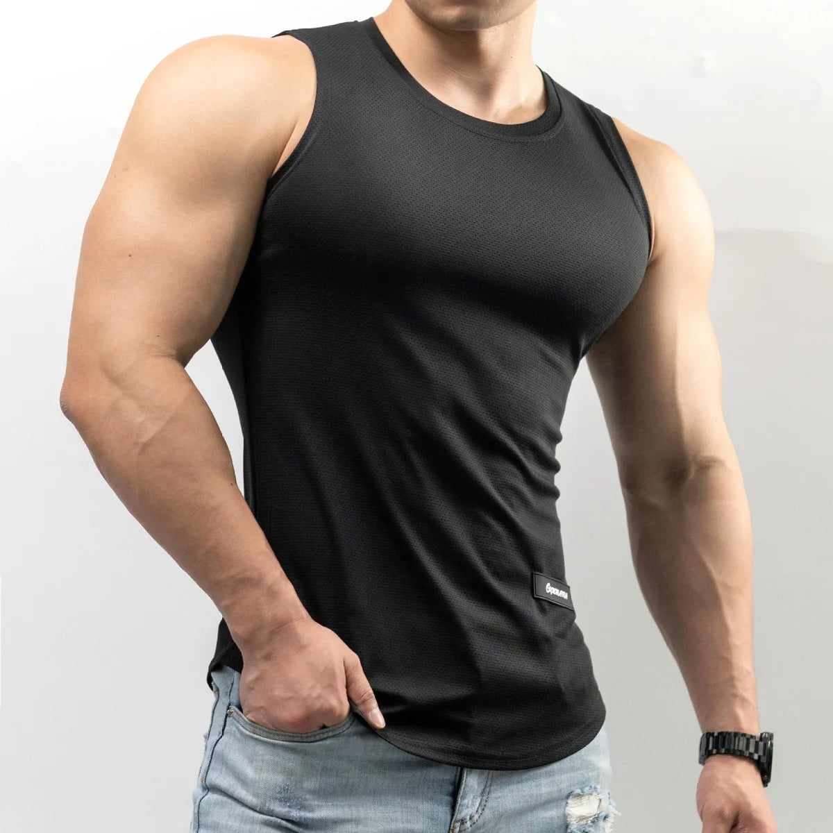 Ice Silk Vest Men's Sport T-shirt Summer