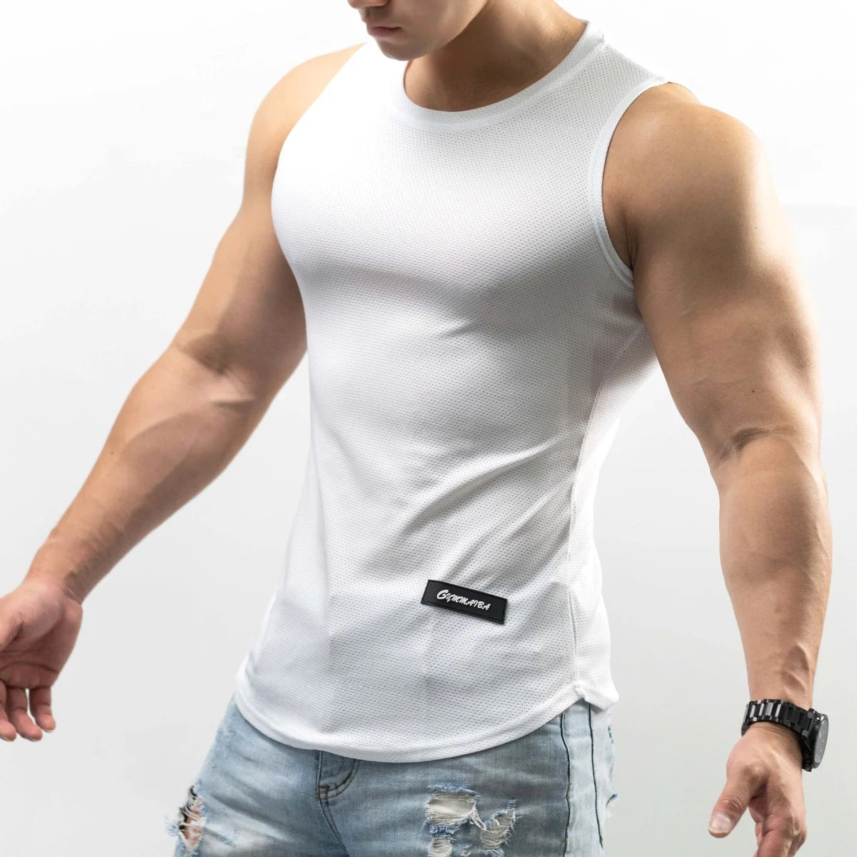 Herren Funktions-Tanktop aus Eisseide